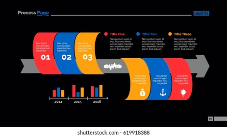 Three Steps and Arrow Slide Template