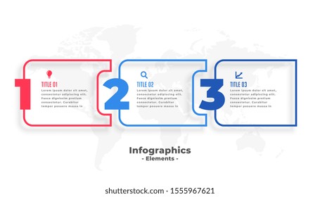 three steps business infographics presentation template