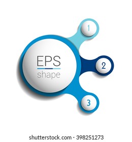 Three Steps Elements Bubble Chart, Scheme, Diagram. Infographic Template.