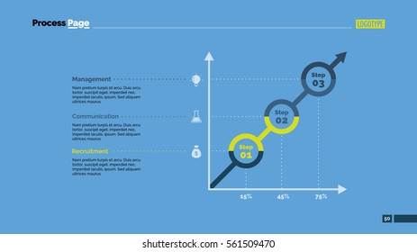 Three Steps Growing Graph Slide Template