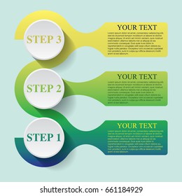 Three steps infographic