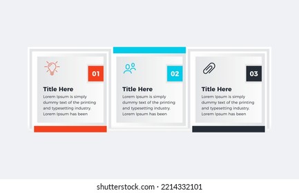 Three steps infographic presentation design, Business infographic editable elements design template