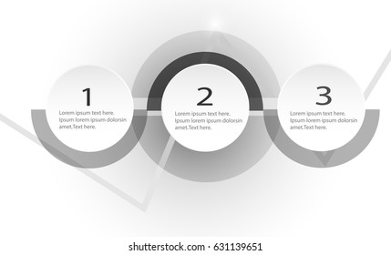 Three steps infographics - can illustrate a strategy, workflow or team work.for business