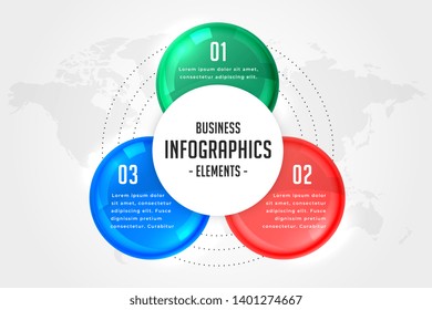 three steps infographics presentation template