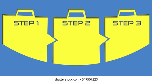 Three steps infographics Template for Data visualization, diagram, presentation ,steps or processes.
