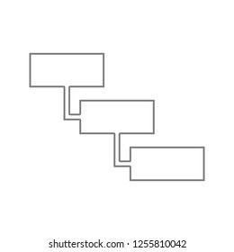 Three Steps List Slide Template icon. Element of cyber security for mobile concept and web apps icon. Thin line icon for website design and development, app development