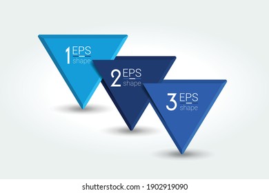 Three steps, parts infographic, chart, diagram. Vector.