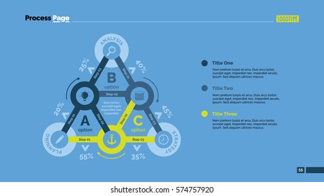 Three Steps Structure Slide Template Stock Vector (Royalty Free ...