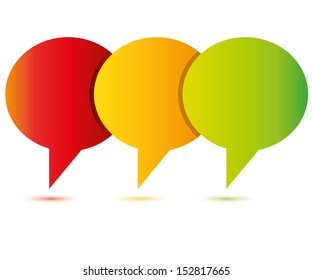 three steps of talk bubbles diagram