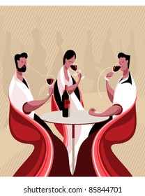 The three steps in tasting a wine are sight, smell and taste.