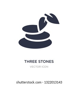 three stones icon on white background. Simple element illustration from Beauty concept. three stones sign icon symbol design.