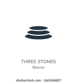 Three stones icon vector. Trendy flat three stones icon from beauty collection isolated on white background. Vector illustration can be used for web and mobile graphic design, logo, eps10