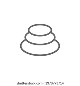 three stones outline icon. Elements of Beauty and Cosmetics illustration icon. Signs and symbols can be used for web, logo, mobile app, UI, UX