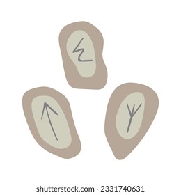 Three stones runes. Magic symbol