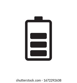 THREE STRIP BATTERY ICON , BATTERY ICON