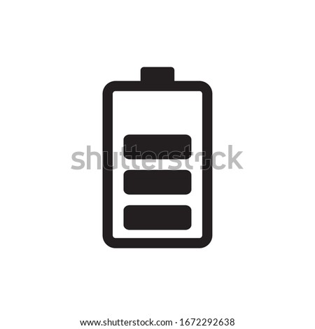 THREE STRIP BATTERY ICON , BATTERY ICON