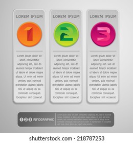 Three Strip Infographic Vector Illustration