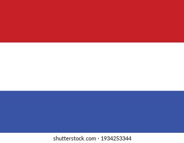 three stripes Netherlands flag illustration