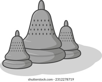 Drei-Stupa-Candi-Borobudur-Tempel