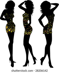Three  stylish girls