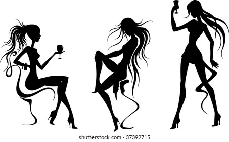 Three stylish girls