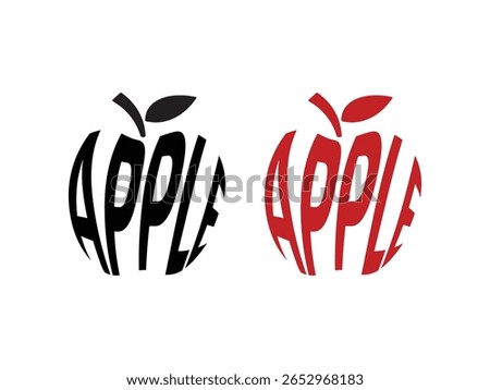 Three stylized apple graphics are displayed against a white background.
