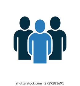 Tres figuras estilizadas que se unen en diseño minimalista para el trabajo en equipo