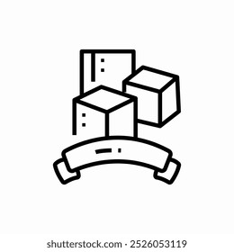 três cubos de açúcar ícone vetor
