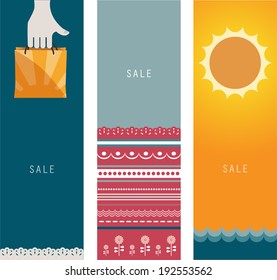 Three Summer Sales Banners 