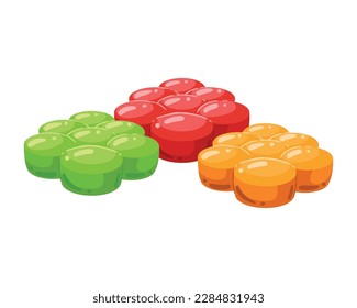three sweet confetties candy icons