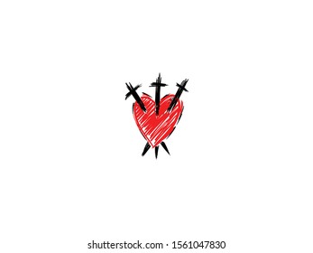 The Three of Swords at Heart