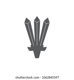 three swords symbol logo vector
