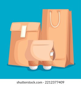 three take away mockup packs