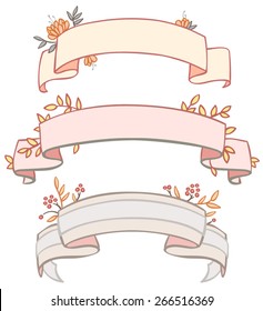 Three tapes frame with vegetation.