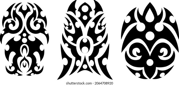 Three Tattoo Vector Design Art Abstract Stock Vector (Royalty Free ...