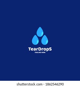 Three Teardrops Creative Design Logo Vector EPS 10 great for any purposes