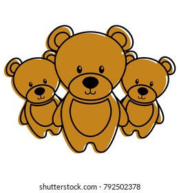 three teddy bear