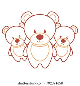 three teddy bears cute animal toy