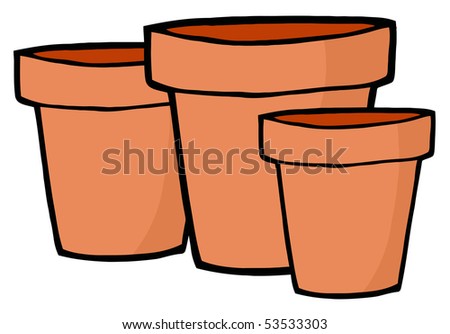 Three Terra Cotta Pots