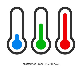 Three thermometers icon – vector