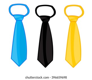 Three ties of the miscellaneous of the colour.