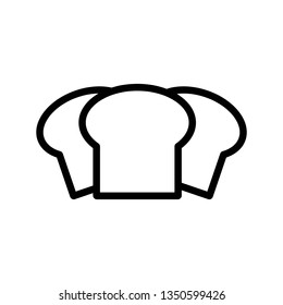 Three toast icon. Sliced bread 