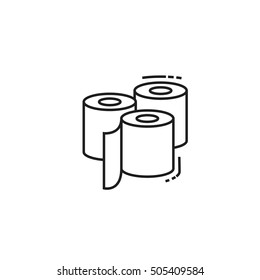 Three toilet paper rolls icon