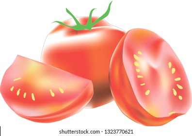 Three tomatoes nearby
