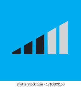 Three toothed telephone signals. Vector drawing.