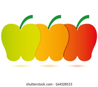 three topics diagram, apple concept