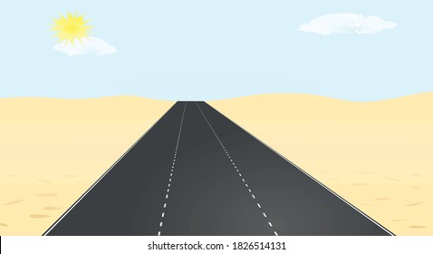 Three track road. vector illustration