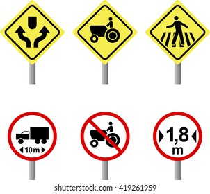 Three Traffic Signs