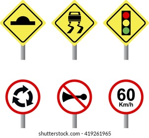 Three Traffic Signs