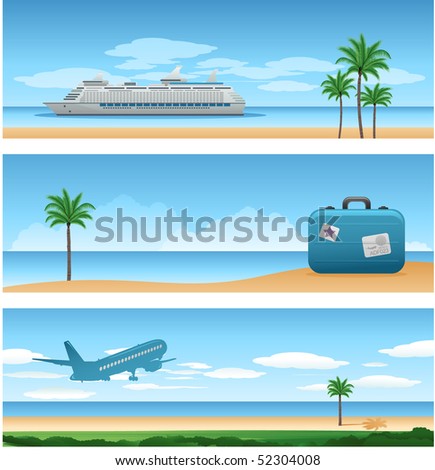 Three travel backgrounds
